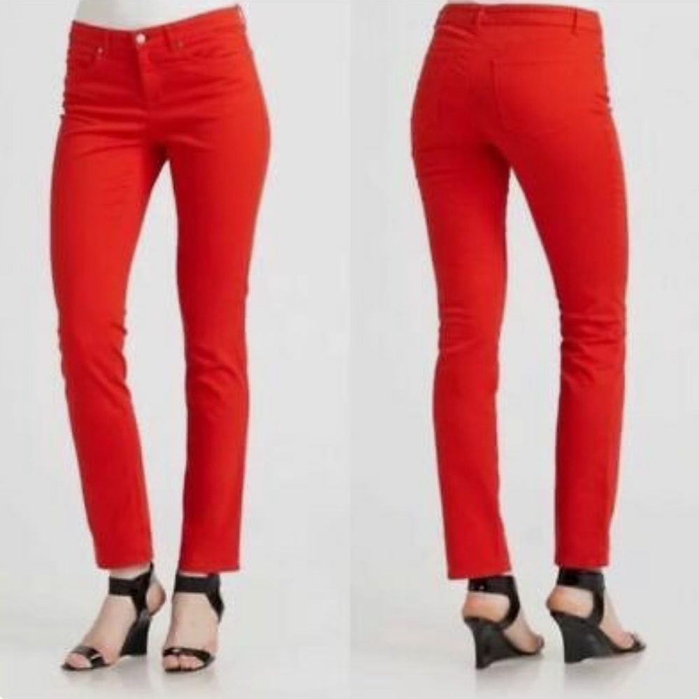 Eileen Fisher Red Jeans 14 EUC